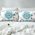 thumbnail image 4 of Erosebridal Lighthouse Anchor Sheet Set Twin,Marine Nautical Bedding Sets Twin Size,Ocean Theme Twin Sheet Sets,Super Cozy Teens Bedroom Decor,3pcs, 4 of 7