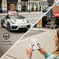 thumbnail image 6 of Porsche 718 Kids Ride On Toy, Electric Car for Toddlers with Remote Control, 4 Wheel Suspension, Bluetooth, Music, LED, Safety Belts, Kids Sports Ride on Car for Toddler 3-6 Yrs Boys Girls Gifts, 6 of 9