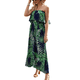 thumbnail image 4 of Vestidos de verano para mujer Vestido largo bohemio sin tirantes de porcelana azul y blanca Zhivalor WMZY-764-1, 4 of 6