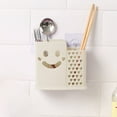 thumbnail image 5 of Hauiodp Plastic Utensil Holder Silverware Organizer, Cutlery Drying Rack with Wall Mount Self Adhesive, Having 2 Divided Compartments, Portable Tableware Holder for Kitchen or Outdoors, 5 of 6