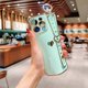 thumbnail image 3 of Silicone Case for iPhone 15 Pro Max/15 Ultra With Wristband Cute Love-heart Plating 15 Pro Max Case Shockproof, 3 of 5