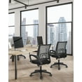 thumbnail image 4 of NEO CHAIR Office Desk Computer Chair Ergonomic Mesh Gaming Cushion Seat with Comfy Lumbar Mid Back Support Adjustable Height Swivel Rolling Wheels for Home Task (2 pk - Black), 4 of 9