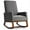 Grey, variant on Gymax Rocking Chair High Back Upholstered Lounge Armchair w/ Side Pocket Grey