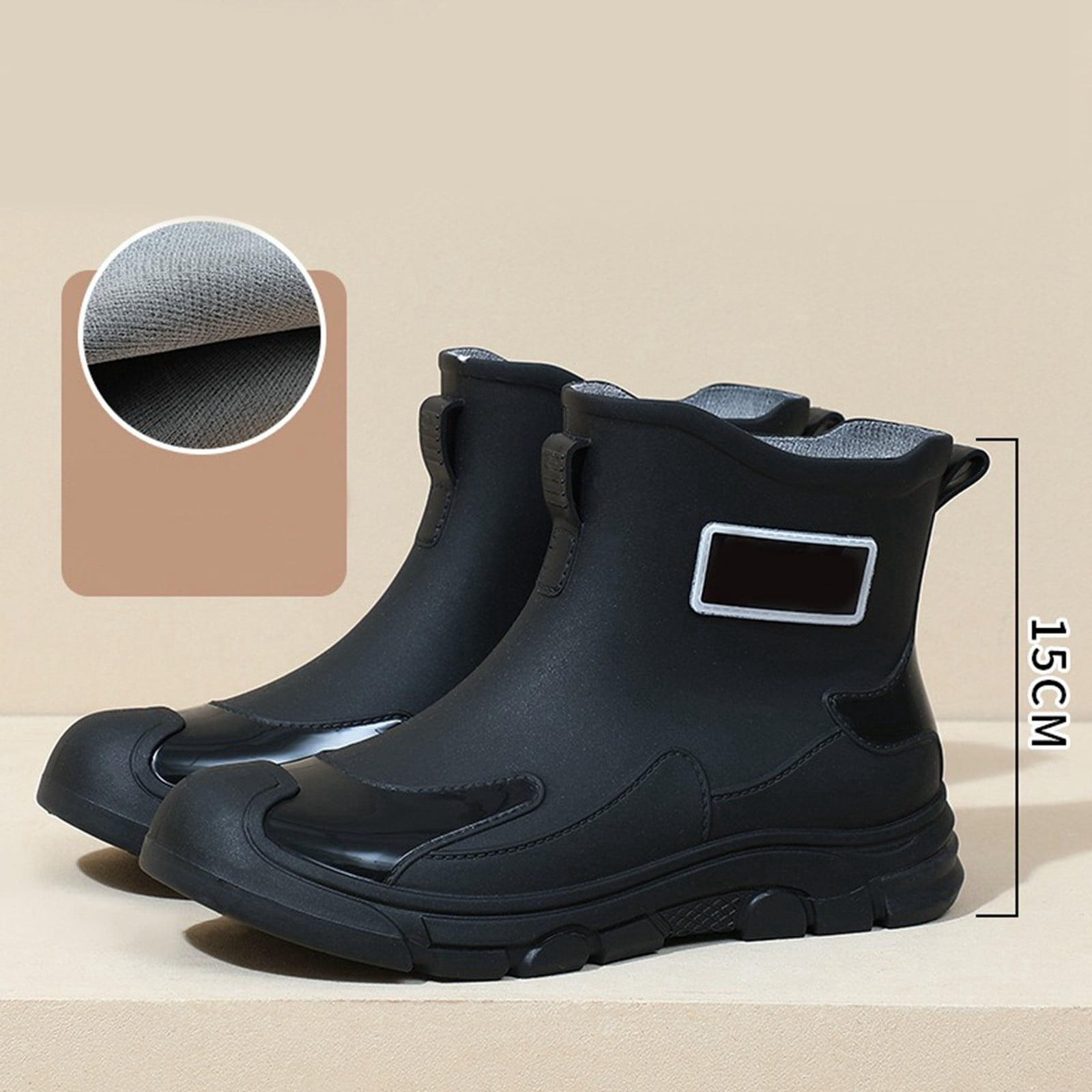 Sunbona Fashionable Women's Rain Shoes Summer Short Ankle Boots Casual Footwear For Everyday Use Rain Boots Collar Gardening Boots Ultra Lightweight Portable Garden Shoes