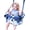 Blue, variant on LINXUXIE Toddler Swing,Heavy Duty Rope Anti-Slip Swing Seat Suitable for Indoor & Outdoor, Birthday Gifts for 1-3 3-5 5-8 Year Old