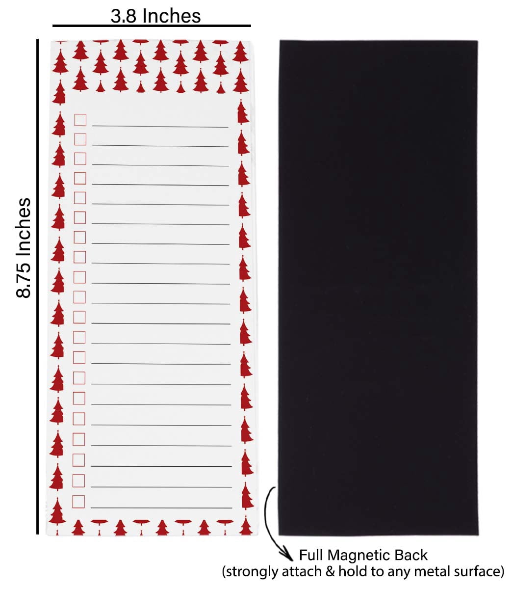 Inkdotpot Pack of 3 Magnetic Fridge To-Do List Notepads- Magnetic Memo Pads For Refrigerator-(50 Sheets Each)-S8