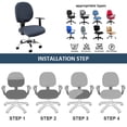 thumbnail image 3 of Office Chair Cover Stretchable Anti-Dust Swivel Chair Slipcover Protector 310G Computer Desk Chair Covers, 3 of 5