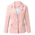 thumbnail image 4 of Gubotare Womens Casual Blazers Open Front Long Sleeve Work Office Jackets Blazer (Pink,M), 4 of 5
