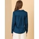 thumbnail image 5 of Camisa de trabajo de manga larga con blusa elegante con cuello en V de oficina para mujer Azul profundo S INSPIRE CHIC Camisa, 5 of 6