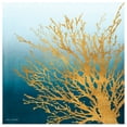 thumbnail image 1 of Great BIG Canvas | "Coastal Coral on Bright Teal II" Art Print - 20x20, 1 of 4