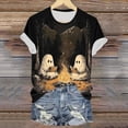 thumbnail image 6 of TOWED22 Halloween Shirts for Women T Shirt Holiday Ghost Graphic Crewneck Short Sleeve Tee Tops(Beige,XXL), 6 of 6
