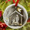thumbnail image 4 of PuSpu Home Decor Christmas Round Acrylic Hanging 8cm Nativity Scene Hanging Ornaments Transparent Colored Acrylic Holiday Decorations Christmas Tree Door And Window Pendants Holiday Products, 4 of 6