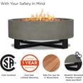 thumbnail image 6 of Real Flame Idledale 40" Round Concrete Propane Fire Pit in Glacier Gray, 6 of 7