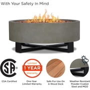 Real Flame Idledale Propane Fire Bowl for Outdoors in Glacier Gray