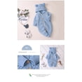 thumbnail image 2 of Sedceaty Newborn Baby Winter Hoodie Romper, Long Sleeve Knitted Solid Color Button Jumpsuit, 2 of 2