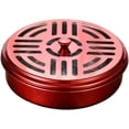 thumbnail image 1 of Diámetro 15 cm Altura 5,5 cm Caja de soporte de bobina de mosquitos de acero inoxidable con tapa Porta bobina de mosquitos Contenedor de bobina de insectos para el hogar Jardín Camping Pesca Viajes al, 1 of 5