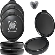 CCOCC 2026 New 6 Pack Black Fingerprint Ink Pad, Premium Thumbprint Ink Pads for Notary Supplies, Identification, Security Id & Law Enforcement.