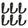 thumbnail image 7 of Uxcell 6pcs Robe Hooks Metal Hooks Coat Towel Wall-mounted Keys DIY Hangers w Screws, 7 of 7