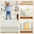 thumbnail image 3 of BedLuxury 73''x55'' Oversized Chaise Lounge Chair, Cloud Faux Fur Upholstered Sofa Bed Cozy Sleeper Couch for Living Room, No Assembly Required, Beige, 3 of 7