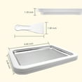 thumbnail image 6 of Rolled Ice Cream Maker Kit for Home Stainless Steel Instant Freeze Plate with 2 Scrapers and Tray DIY Ice Cream Roll Pan Fun Ice Cream Maker for Family Parties and Summer Desserts White, 6 of 6