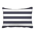 thumbnail image 1 of RYLABLUE Rectangl Throw Pillow Covers Navy Blue Nautical Stripes Outdoor Pillowcases Polyester 20 x 30 Inch With Hidden Zipper Home Sofa Cushion Decorative Pillowcase, 1 of 1