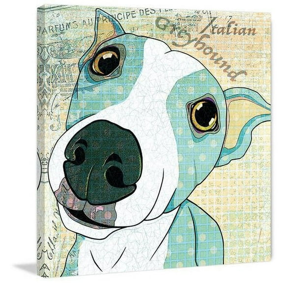 Marmont Hill "Italian Greyhound" by Stephanie Gerace Painting Print on Wrapped Canvas
