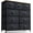 Black Wood, variant on Sorbus 9-Drawer Dresser Nightstand End Table, Steel Frame, Wood Top, Multi Pastel