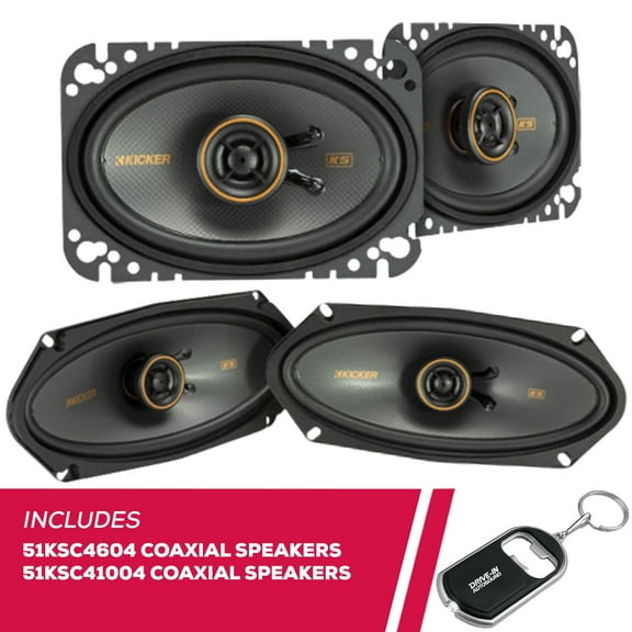 New Kicker 51KSC4604 4x6" Coaxial Speakers and 51KSC41004 4x10" Coaxial Speakers