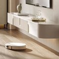 thumbnail image 2 of Wall Hanging Cabinet With Two Solid Wood Drawers Rock Plate Countertop Round Corners White Tv Stands Living Room Furniture My Lux Decor Round, 2 of 10