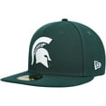 thumbnail image 3 of Men's New Era Green Michigan State Spartans Patch 59FIFTY Fitted Hat, 3 of 6