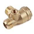 thumbnail image 4 of Brass Air Compressor 3 Way Check Valves Air Compressor Valves Male Thread Check Valves Replacement Part Hoses Connector, 4 of 7