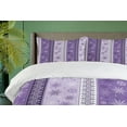 thumbnail image 4 of Ambesonne Ethnic Duvet Cover Sets, Christmas Snowflake Noel, 2-King, Lavender Violet White, 4 of 7