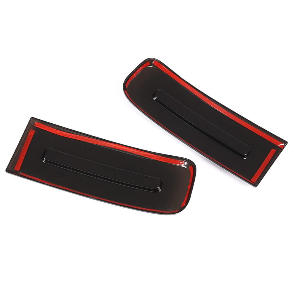 Gloss Black Rear Tail Lamp Add-On Cover Lenses For Mercedes 2019-up W463A G-Class G500 G550 G63 AMG, Fit Over OEM Red Covers