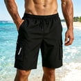 thumbnail image 2 of Mens Athletic Gym Workout Shorts Loose Fit Outdoor Walking Shorts with Large Pockets Beach Cargo Shorts, 2 of 4