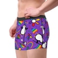 thumbnail image 2 of Yiaed Rainbow Lgbt Penguin Print Men's Soft Cotton Boxer Shorts Breathable Boxers Underwear Moisture-Wicking Underwear Stretch Boxer Briefs for Man-Medium, 2 of 5