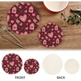thumbnail image 4 of FREEAMG Valentine's Day Love Heart Round Trivets Pot Holders 2 Pcs, Heat Resistant Cotton Thread Weave Trivets for Hot Dishes, Cooking, Baking, Farmhouse, Kitchen Decor, 4 of 7