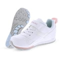 thumbnail image 1 of Zapatos TSUKIHOSHI Racer para bebés y niños pequeños, blanco/rosa, 4.5 bebés, 1 of 7