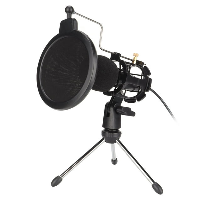 Kit de Micrófono de Condensadores cardioides, plug and Play Profesional F9 Condenser Micrófono Para Podcasting