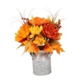 thumbnail image 3 of Flor artificial de otoño con jarrón, jarrón de jarra, arreglo floral de cosecha, flor de otoño falsa en cubo de hierro para boda en balcón Estilo B, 3 of 5