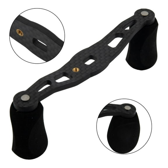 Carbon Fiber Left Right Diy Fishing Reel Handle Eva Knob Rocker Replacement 8X5Mm