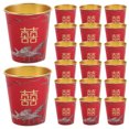 thumbnail image 2 of 50 vasos de papel desechables para bodas, ideales para bebidas calientes. Vasos gruesos estilo chino para té o agua, perfectos para fiestas de compromiso y banquetes., 2 of 7