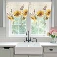 thumbnail image 4 of Farm Sunflowers Balloon Curtains for Windows, Bedroom Curtains 54 Inch Length, Retro Flowers Butterfly Botanical Beige Tie Up Curtains Panels Thermal Insulated Bathroom Curtains Window 42"x54", 4 of 8