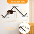 thumbnail image 2 of 5 Pieces Cowboy Hat Rack for Wall, Western Cowboy Hat Holder Hanger Wall Mounted with Wooden Board, DIY Hanging Hat Organizer for Western, Beach, Fedora, Sun Hats, 2 of 7