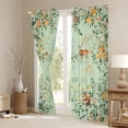 thumbnail image 3 of Erosebridal Tropical Flower Curtains Pack of 2 (42x84 Each), Woodland Animal Squirrel Deer Curtains Blackout, Green, 3 of 6