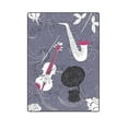 thumbnail image 1 of RYLABLUE Instruments de Musique, Fleurs et Gramophone Jeter Couverture Canapé Couverture 58x80 Pouces, 1 of 3