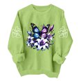 thumbnail image 5 of QINGFSAP Womens Graphic Tops Long Sleeve Crew Neck Casual Loose Fit Sweatshirt, 5 of 5
