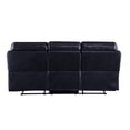 thumbnail image 4 of Motion Sofa with Leatherette Upholstery and Tufted Seat, Navy Blue, 4 of 5