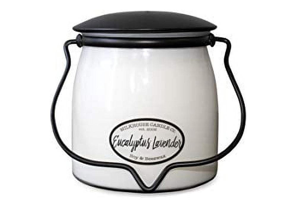 Milkhouse Candle Creamery, Eucalyptus Lavender, Butter Jar Scented Soy Candle, 16oz