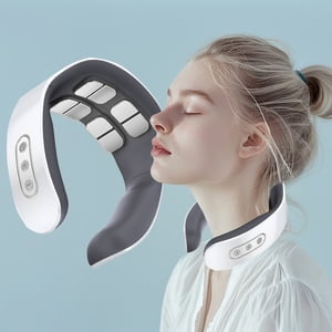 PEONAVET Masseur électrique avec le mode de compression chaude Spine cervical 9 Modes de massage de l'équipement Cou et épaule de charge cervical pour les aînés/amis/adultes