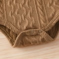 thumbnail image 5 of GYRATEDREAM Newborn Baby Boy Girl Clothes Set Infant Knitted Outfits Fall Winter Solid Color Romper with Elastic Long Pants 2 Piece Outfits Set, 5 of 8